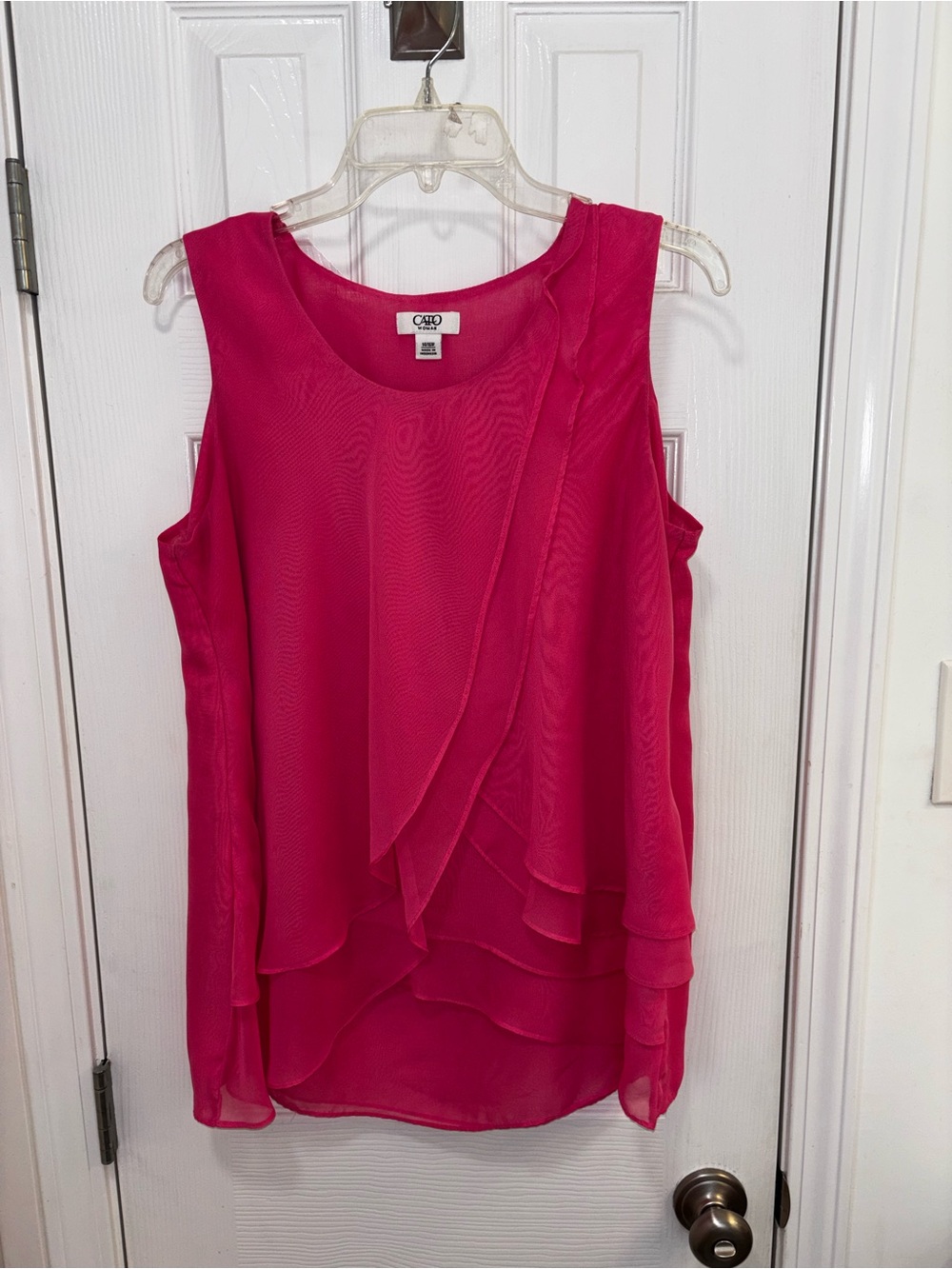 Cato Fuchsia Layered Sleeveless Blouse